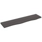 vidaXL Ripiano Muro Grigio Scuro 80x20x2 cm Massello Rovere Trattato vidaXL Ripiano Muro Grigio Scuro 80x20x2 cm Massello Rovere Trattato