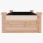 vidaXL Fioriera Rialzata da Giardino Fodera 120x45x25cm Massello Abete