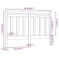 Testiera per Letto Nera 126x4x100 cm in Legno Massello di Pino Testiera per Letto Nera 126x4x100 cm in Legno Massello di Pino