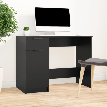 vidaXL Scrivania Nera 100x50x75 cm in Legno Multistrato