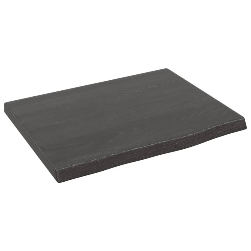 vidaXL Ripiano Muro Grigio Scuro 40x30x2 cm Massello Rovere Trattato vidaXL Ripiano Muro Grigio Scuro 40x30x2 cm Massello Rovere Trattato