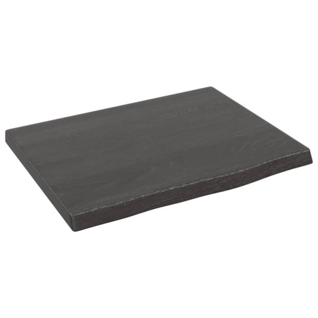 vidaXL Ripiano Muro Grigio Scuro 40x30x2 cm Massello Rovere Trattato