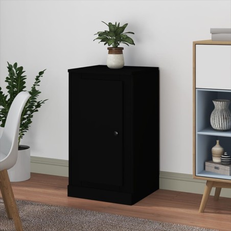 vidaXL Credenza Nera 37,5x35,5x67,5 cm in Legno Multistrato