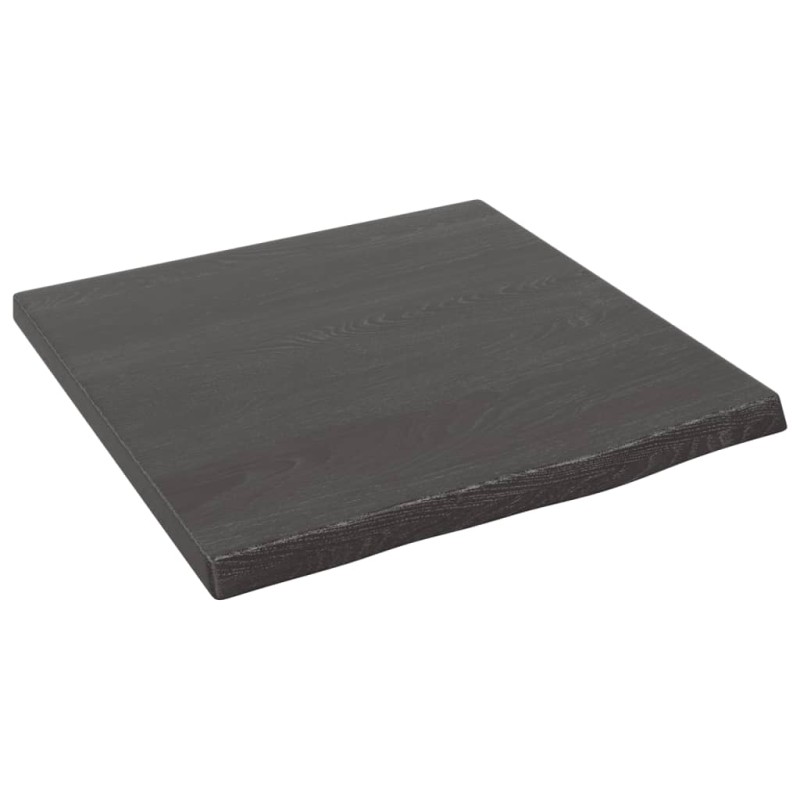 vidaXL Ripiano Muro Grigio Scuro 40x40x2 cm Massello Rovere Trattato vidaXL Ripiano Muro Grigio Scuro 40x40x2 cm Massello Rovere Trattato