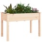 vidaXL Fioriera con Fodera 118x59x76 cm Legno Massello di Abete vidaXL Fioriera con Fodera 118x59x76 cm Legno Massello di Abete