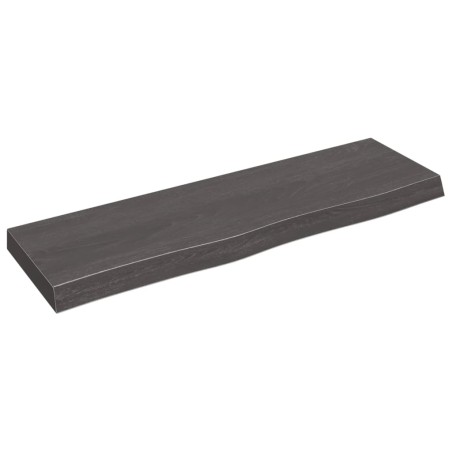 vidaXL Ripiano Marrone Scuro 100x30x(2-6) cm Massello Rovere Trattato