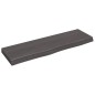 vidaXL Ripiano Marrone Scuro 100x30x(2-6) cm Massello Rovere Trattato