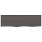 vidaXL Ripiano Marrone Scuro 100x30x(2-6) cm Massello Rovere Trattato