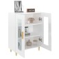 vidaXL Credenza 69,5x34x90 cm in Legno Multistrato Bianco Lucido