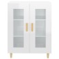 vidaXL Credenza 69,5x34x90 cm in Legno Multistrato Bianco Lucido
