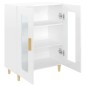 vidaXL Credenza 69,5x34x90 cm in Legno Multistrato Bianco Lucido