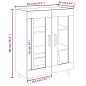 vidaXL Credenza 69,5x34x90 cm in Legno Multistrato Bianco Lucido
