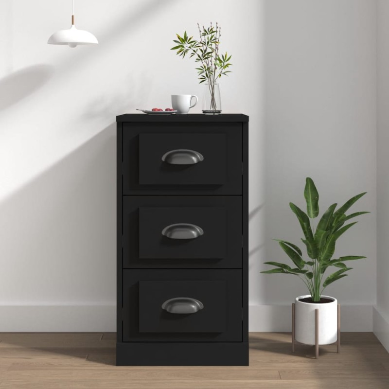 vidaXL Credenza Nera 36x35,5x67,5 cm in Legno Multistrato vidaXL Credenza Nera 36x35,5x67,5 cm in Legno Multistrato
