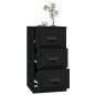 vidaXL Credenza Nera 36x35,5x67,5 cm in Legno Multistrato vidaXL Credenza Nera 36x35,5x67,5 cm in Legno Multistrato