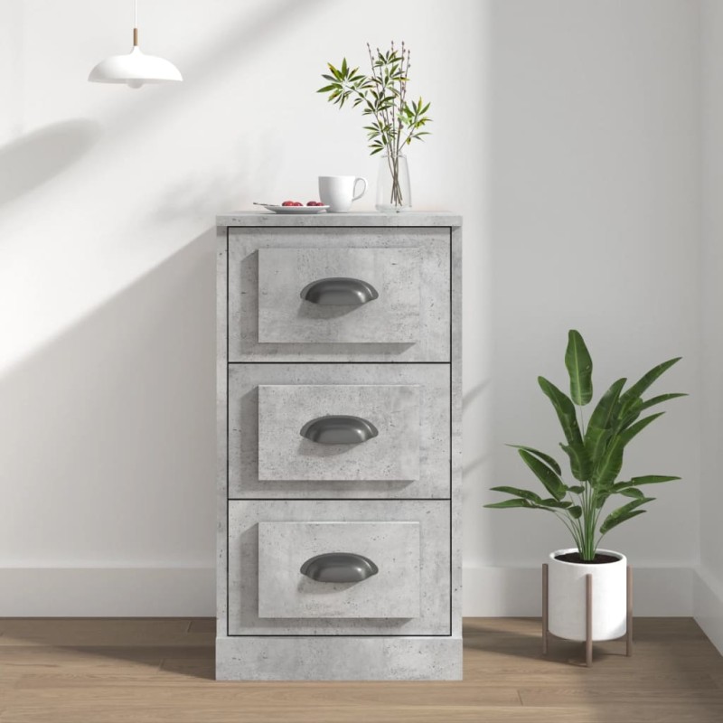 vidaXL Credenza Grigio Cemento 36x35,5x67,5 cm in Legno Multistrato vidaXL Credenza Grigio Cemento 36x35,5x67,5 cm in Legno Multistrato