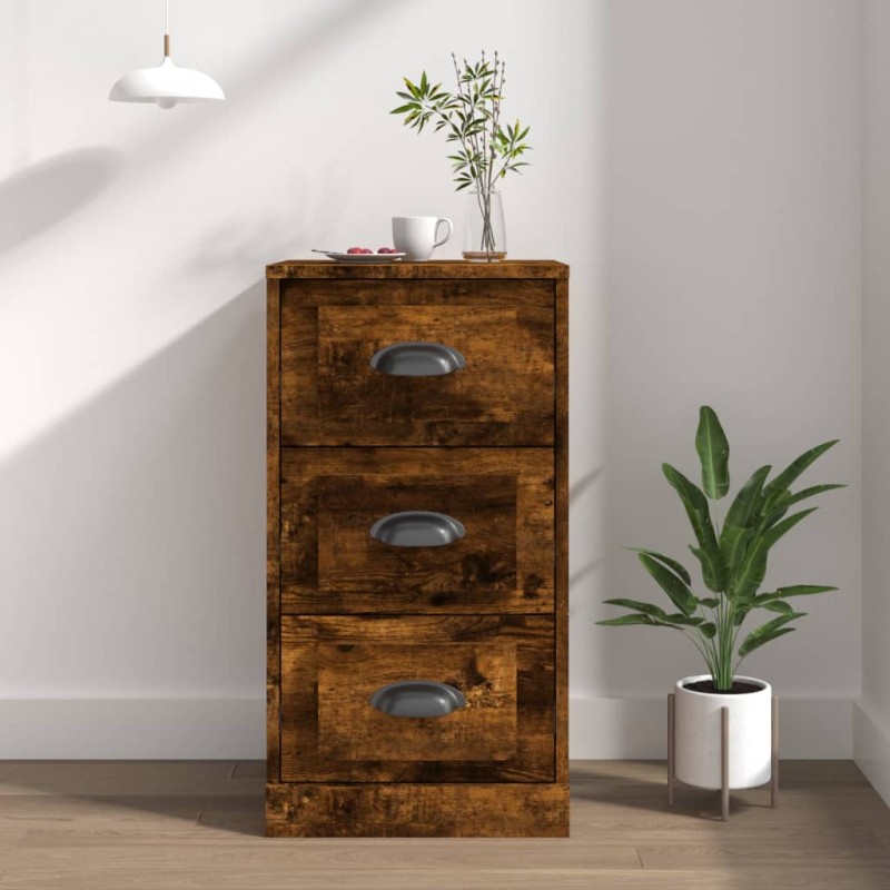 vidaXL Credenza Rovere Fumo 36x35,5x67,5 cm in Legno Multistrato vidaXL Credenza Rovere Fumo 36x35,5x67,5 cm in Legno Multistrato
