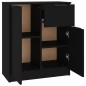 vidaXL Credenza Nera 60x30x70 cm in Legno Multistrato vidaXL Credenza Nera 60x30x70 cm in Legno Multistrato
