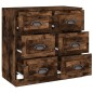 vidaXL Credenza Rovere Fumo 70x35,5x67,5 cm in Legno Multistrato vidaXL Credenza Rovere Fumo 70x35,5x67,5 cm in Legno Multistrato