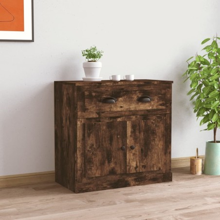 vidaXL Credenza Rovere Fumo 70x35,5x67,5 cm in Legno Multistrato