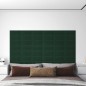 Pannelli Murali 12 pz Verde Scuro 30x15 cm Tessuto 0,54 m² Pannelli Murali 12 pz Verde Scuro 30x15 cm Tessuto 0,54 m²