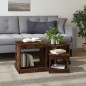 vidaXL Tavolini Impilabili 3 pz Rovere Fumo in Legno Multistrato vidaXL Tavolini Impilabili 3 pz Rovere Fumo in Legno Multistrato