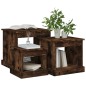 vidaXL Tavolini Impilabili 3 pz Rovere Fumo in Legno Multistrato vidaXL Tavolini Impilabili 3 pz Rovere Fumo in Legno Multistrato