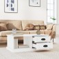 vidaXL Tavolino da Salotto Bianco 90x50x35 cm in Legno Multistrato
