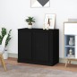 vidaXL Credenze 2 pz Nere 37,5x35,5x67,5 cm in Legno Multistrato vidaXL Credenze 2 pz Nere 37,5x35,5x67,5 cm in Legno Multistrato