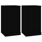vidaXL Credenze 2 pz Nere 37,5x35,5x67,5 cm in Legno Multistrato vidaXL Credenze 2 pz Nere 37,5x35,5x67,5 cm in Legno Multistrato