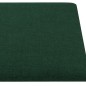Pannelli Murali 12 pz Verde Scuro 30x15 cm Tessuto 0,54 m² Pannelli Murali 12 pz Verde Scuro 30x15 cm Tessuto 0,54 m²