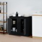 vidaXL Credenze 2 pz Nere 37,5x35,5x67,5 cm in Legno Multistrato vidaXL Credenze 2 pz Nere 37,5x35,5x67,5 cm in Legno Multistrato
