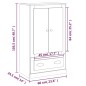 vidaXL Credenza Rovere Fumo 60x35,5x103,5 cm in Legno Multistrato vidaXL Credenza Rovere Fumo 60x35,5x103,5 cm in Legno Multistrato