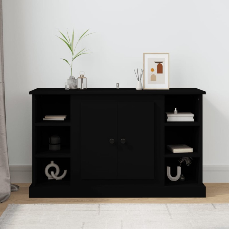 vidaXL Credenza Nera 100x35,5x60 cm in Legno Multistrato vidaXL Credenza Nera 100x35,5x60 cm in Legno Multistrato