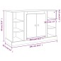 vidaXL Credenza Nera 100x35,5x60 cm in Legno Multistrato vidaXL Credenza Nera 100x35,5x60 cm in Legno Multistrato
