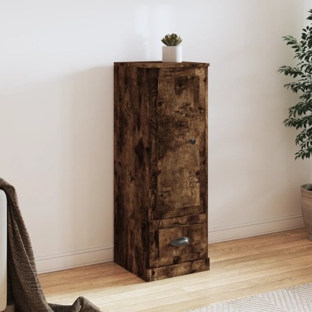 vidaXL Credenza Rovere Fumo 36x35,5x103,5 cm in Legno Multistrato