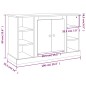 vidaXL Credenza Rovere Marrone 100x35,5x60 cm in Legno Multistrato vidaXL Credenza Rovere Marrone 100x35,5x60 cm in Legno Multistrato