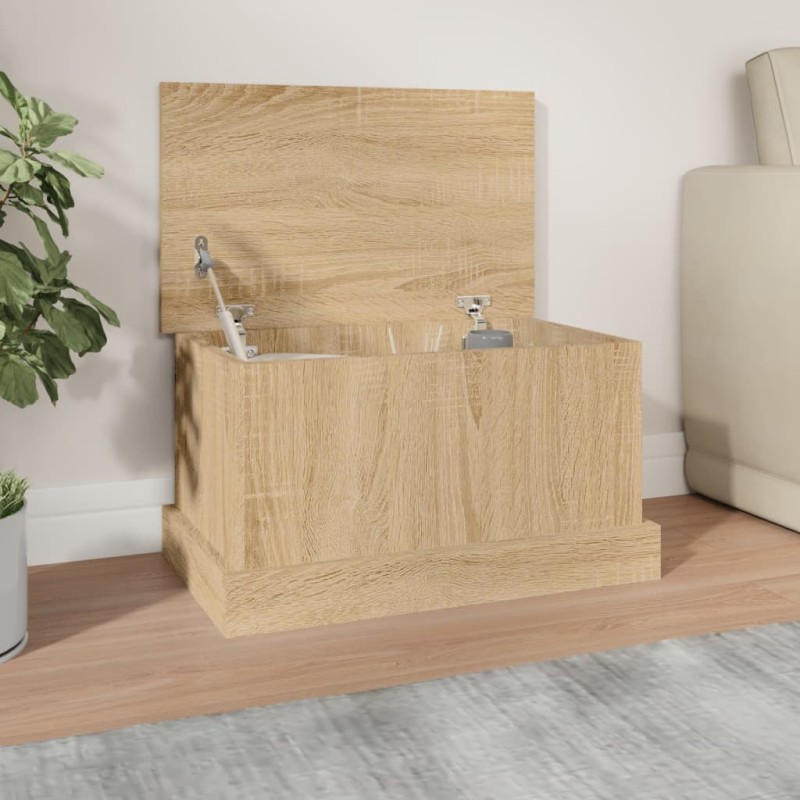 vidaXL Contenitore Rovere Sonoma 50x30x28 cm Legno Multistrato vidaXL Contenitore Rovere Sonoma 50x30x28 cm Legno Multistrato