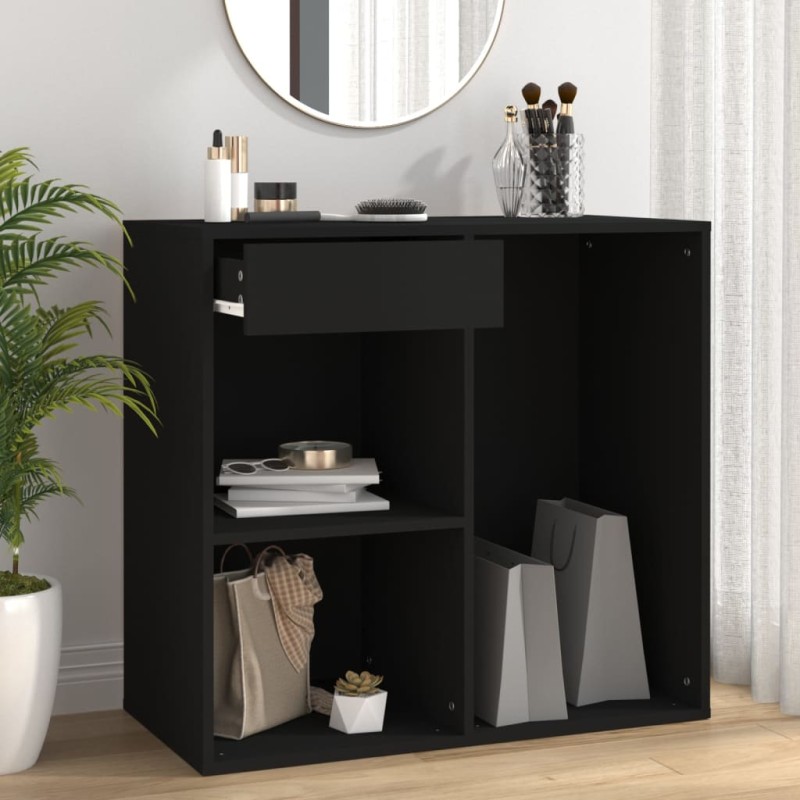 vidaXL Armadietto per Cosmetici Nero 80x40x75 cm in Legno Multistrato vidaXL Armadietto per Cosmetici Nero 80x40x75 cm in Legno Multistrato