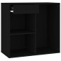 vidaXL Armadietto per Cosmetici Nero 80x40x75 cm in Legno Multistrato vidaXL Armadietto per Cosmetici Nero 80x40x75 cm in Legno Multistrato