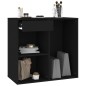 vidaXL Armadietto per Cosmetici Nero 80x40x75 cm in Legno Multistrato vidaXL Armadietto per Cosmetici Nero 80x40x75 cm in Legno Multistrato