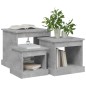 vidaXL Tavolini Impilabili 3 pz Grigio Cemento in Legno Multistrato vidaXL Tavolini Impilabili 3 pz Grigio Cemento in Legno Multistrato
