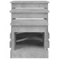 vidaXL Tavolini Impilabili 3 pz Grigio Cemento in Legno Multistrato vidaXL Tavolini Impilabili 3 pz Grigio Cemento in Legno Multistrato