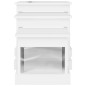 vidaXL Tavolini Impilabili 3 pz Bianco Lucido in Legno Multistrato vidaXL Tavolini Impilabili 3 pz Bianco Lucido in Legno Multistrato