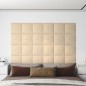 Pannelli Murali 12 pz Crema 30x30 cm in Tessuto 1,08 m² Pannelli Murali 12 pz Crema 30x30 cm in Tessuto 1,08 m²