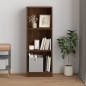 vidaXL Libreria 3 Ripiani Rovere Marrone 40x24x109cm Legno Multistrato vidaXL Libreria 3 Ripiani Rovere Marrone 40x24x109cm Legno Multistrato