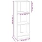 vidaXL Libreria 3 Ripiani Rovere Marrone 40x24x109cm Legno Multistrato vidaXL Libreria 3 Ripiani Rovere Marrone 40x24x109cm Legno Multistrato