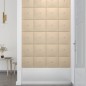 Pannelli Murali 12 pz Crema 30x30 cm in Tessuto 1,08 m² Pannelli Murali 12 pz Crema 30x30 cm in Tessuto 1,08 m²