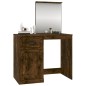 vidaXL Toeletta Specchio Rovere Fumo 90x50x132,5cm Legno Multistrato vidaXL Toeletta Specchio Rovere Fumo 90x50x132,5cm Legno Multistrato