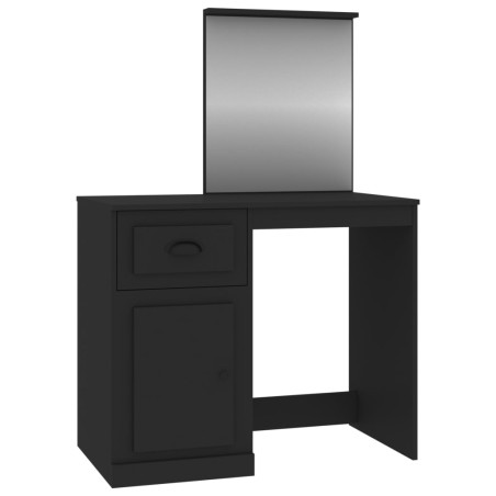 vidaXL Toeletta con Specchio Nera 90x50x132,5 cm Legno Multistrato