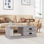 vidaXL Tavolino da Salotto Grigio Sonoma 90x50x35 cm Legno Multistrato